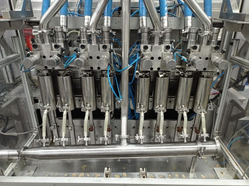 Coletor e linhas sanitárias em aço inox com conexões tipo clamp